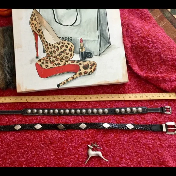 OOAK Gypsy Leather Steampunk Corset Wrap Belt Sz XS/S 1980โs - Picture 11 of 16